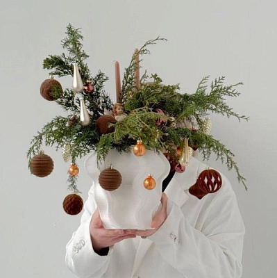 Новогодняя композиция с ангелом